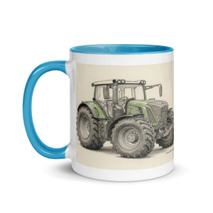 The Tractor Mugs Store Fendt 930 Vario S4 Pencil Sketch | Mug with Color Inside Quality Farmers Merch