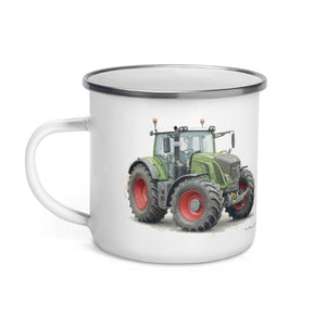 The Tractor Mugs Store Fendt 930 Vario S4 Watercolor | Enamel Mug Quality Farmers Merch