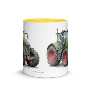 The Tractor Mugs Store Fendt 930 Vario S4 Watercolor | Mug with Color Inside Quality Farmers Merch