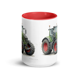 The Tractor Mugs Store Fendt 930 Vario S4 Watercolor | Mug with Color Inside Quality Farmers Merch