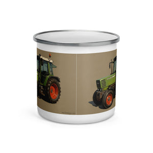 The Tractor Mugs Store Fendt Farmer 308 C Oil Painting | Enamel Mug Quality Farmers Merch