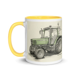 The Tractor Mugs Store Fendt Farmer 308 C Pencil Sketch | Mug with Color Inside Quality Farmers Merch