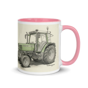 The Tractor Mugs Store Fendt Farmer 308 C Pencil Sketch | Mug with Color Inside Quality Farmers Merch