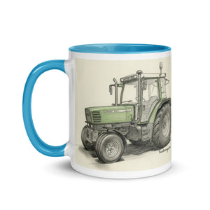 The Tractor Mugs Store Fendt Farmer 308 C Pencil Sketch | Mug with Color Inside Quality Farmers Merch