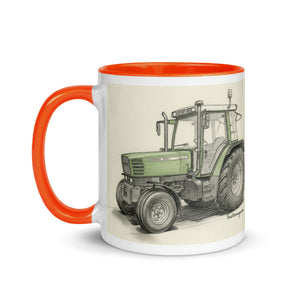 The Tractor Mugs Store Fendt Farmer 308 C Pencil Sketch | Mug with Color Inside Quality Farmers Merch