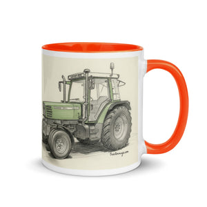 The Tractor Mugs Store Fendt Farmer 308 C Pencil Sketch | Mug with Color Inside Quality Farmers Merch