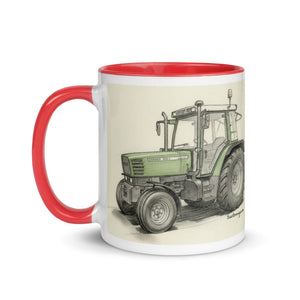 The Tractor Mugs Store Fendt Farmer 308 C Pencil Sketch | Mug with Color Inside Quality Farmers Merch