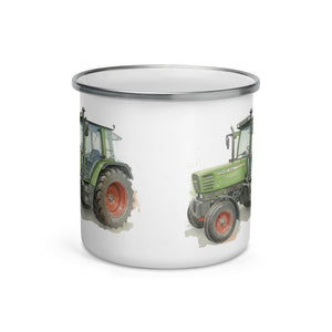 The Tractor Mugs Store Fendt Farmer 308 C Watercolor | Enamel Mug Quality Farmers Merch