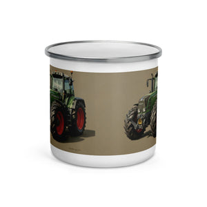 The Tractor Mugs Store Fendt Favorit 818 Oil Painting | Enamel Mug Quality Farmers Merch