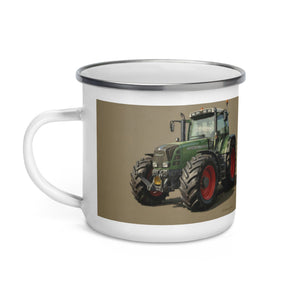 The Tractor Mugs Store Fendt Favorit 818 Oil Painting | Enamel Mug Quality Farmers Merch