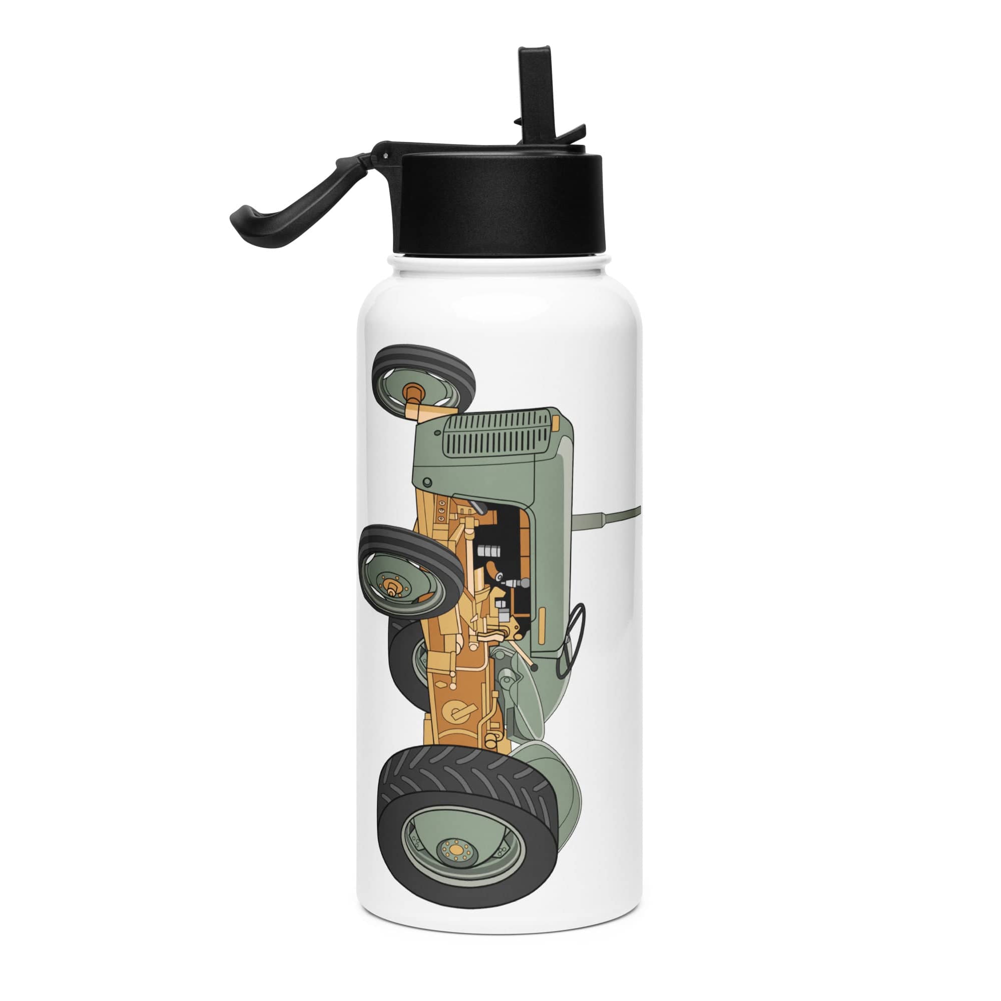 The Tractor Mugs Store Ferguson FE 35 | Stainless steel water bottle with a straw lid Quality Farmers Merch