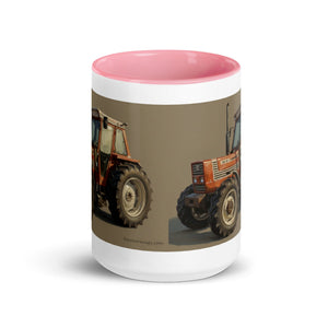 The Tractor Mugs Store FIAT 110-90 DT Oil Painting | Mug with Color Inside Quality Farmers Merch