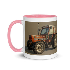 The Tractor Mugs Store FIAT 110-90 DT Oil Painting | Mug with Color Inside Quality Farmers Merch