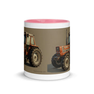 The Tractor Mugs Store FIAT 110-90 DT Oil Painting | Mug with Color Inside Quality Farmers Merch