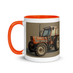 The Tractor Mugs Store FIAT 110-90 DT Oil Painting | Mug with Color Inside Quality Farmers Merch