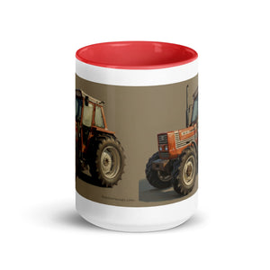 The Tractor Mugs Store FIAT 110-90 DT Oil Painting | Mug with Color Inside Quality Farmers Merch