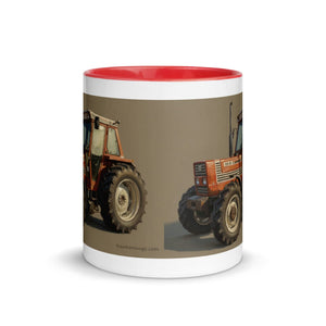The Tractor Mugs Store FIAT 110-90 DT Oil Painting | Mug with Color Inside Quality Farmers Merch