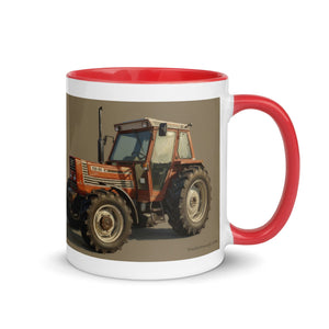 The Tractor Mugs Store FIAT 110-90 DT Oil Painting | Mug with Color Inside Quality Farmers Merch