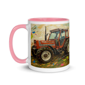 The Tractor Mugs Store FIAT 110-90 DT Splash Art | Mug with Color Inside Quality Farmers Merch