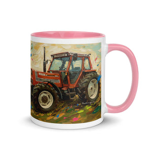 The Tractor Mugs Store FIAT 110-90 DT Splash Art | Mug with Color Inside Quality Farmers Merch