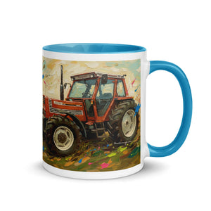 The Tractor Mugs Store FIAT 110-90 DT Splash Art | Mug with Color Inside Quality Farmers Merch