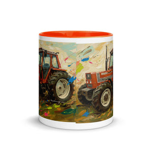 The Tractor Mugs Store FIAT 110-90 DT Splash Art | Mug with Color Inside Quality Farmers Merch