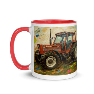 The Tractor Mugs Store FIAT 110-90 DT Splash Art | Mug with Color Inside Quality Farmers Merch