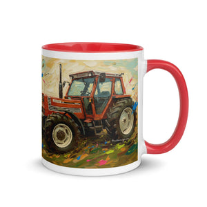 The Tractor Mugs Store FIAT 110-90 DT Splash Art | Mug with Color Inside Quality Farmers Merch