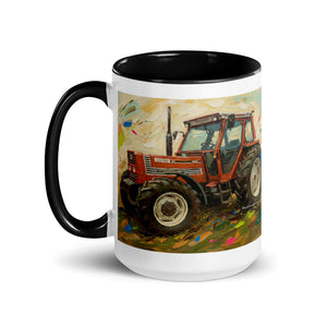 The Tractor Mugs Store FIAT 110-90 DT Splash Art | Mug with Color Inside Quality Farmers Merch