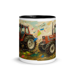 The Tractor Mugs Store FIAT 110-90 DT Splash Art | Mug with Color Inside Quality Farmers Merch