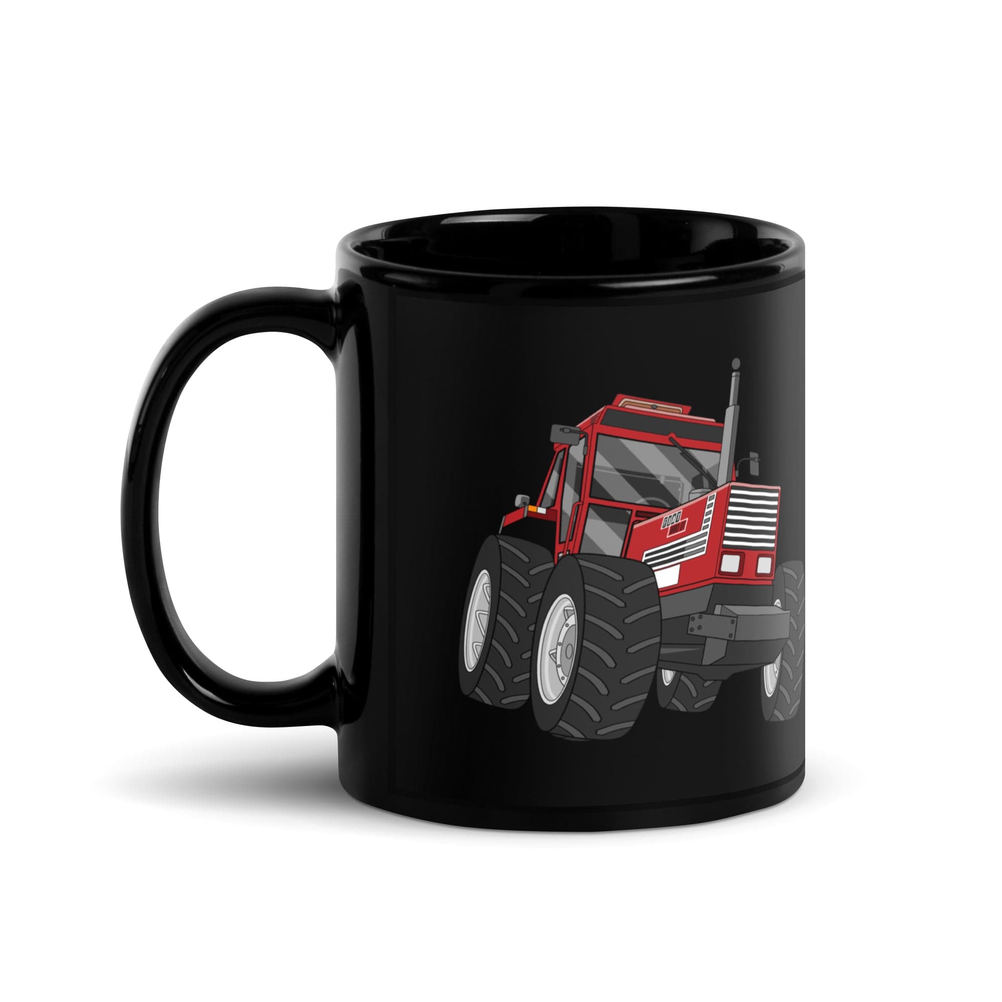 The Tractor Mugs Store FIAT 1880 4WD | Black Glossy Mug Quality Farmers Merch