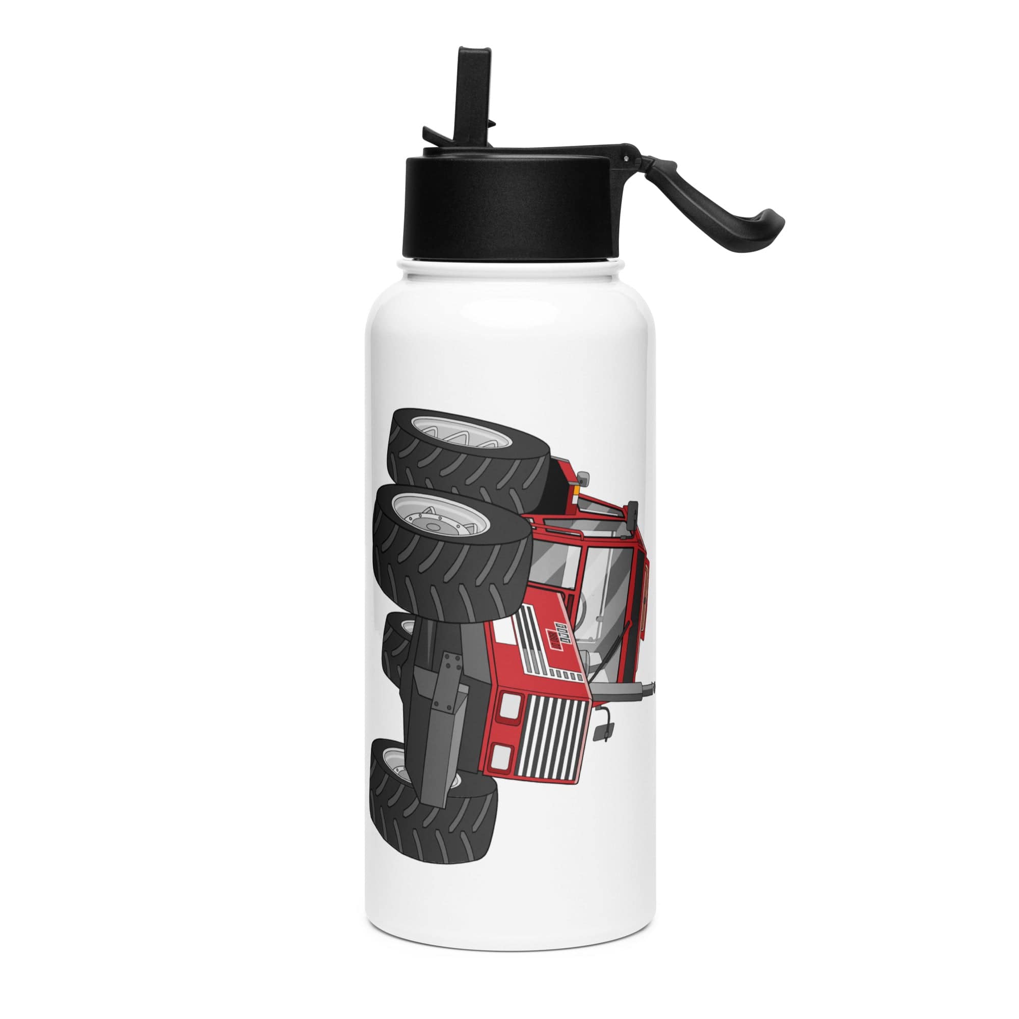 The Tractor Mugs Store FIAT 1880 4WD | Stainless steel water bottle with a straw lid Quality Farmers Merch