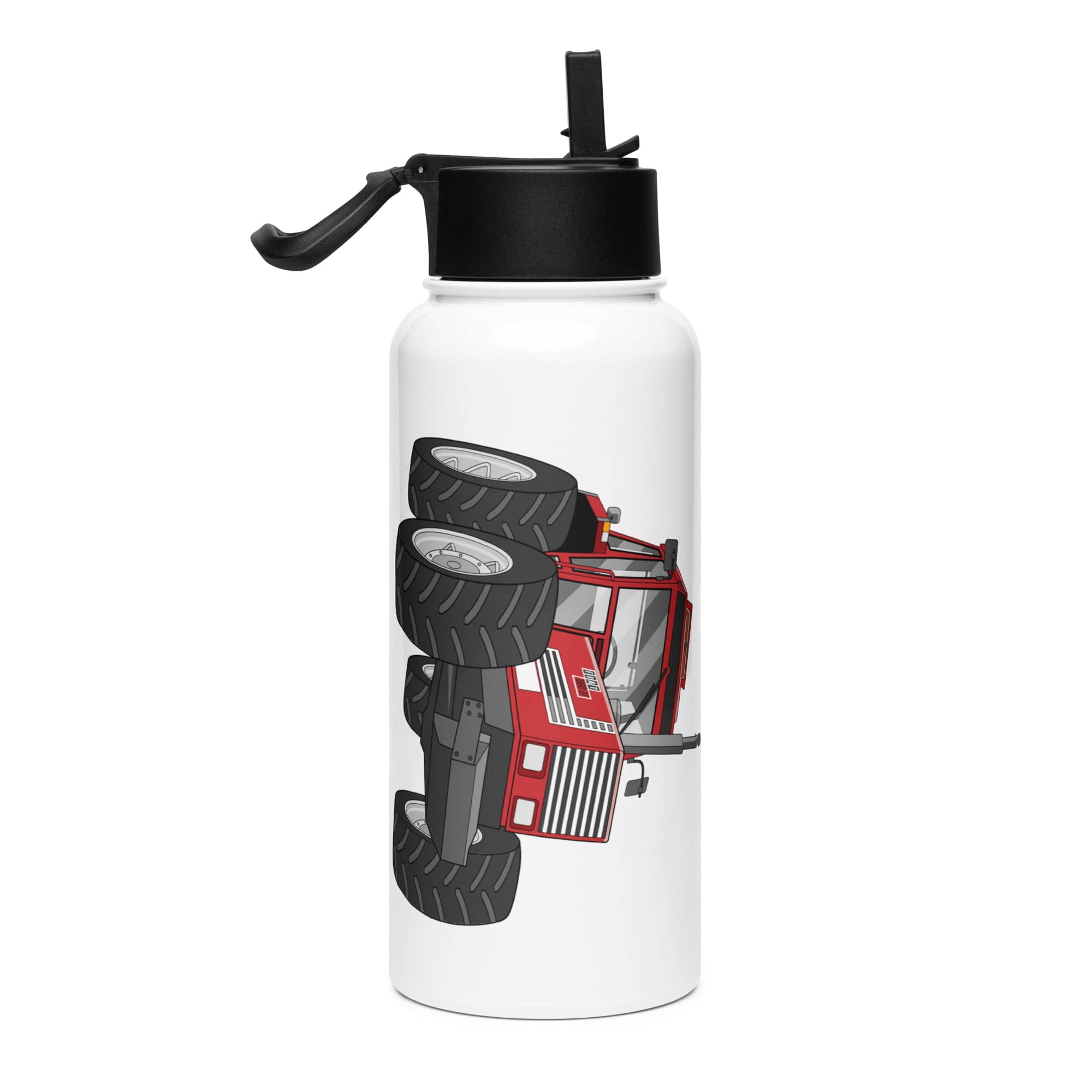 The Tractor Mugs Store FIAT 1880 4WD | Stainless steel water bottle with a straw lid Quality Farmers Merch