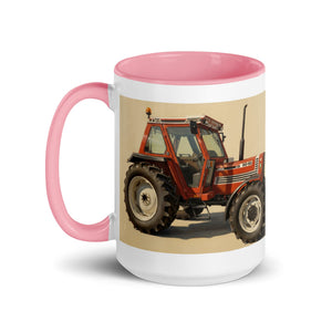 The Tractor Mugs Store FIAT 90-90 DT Oil Painting | Mug with Color Inside Quality Farmers Merch