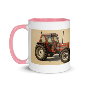The Tractor Mugs Store FIAT 90-90 DT Oil Painting | Mug with Color Inside Quality Farmers Merch