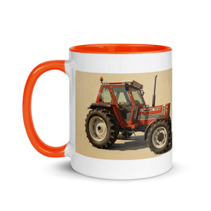 The Tractor Mugs Store FIAT 90-90 DT Oil Painting | Mug with Color Inside Quality Farmers Merch