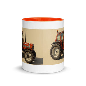 The Tractor Mugs Store FIAT 90-90 DT Oil Painting | Mug with Color Inside Quality Farmers Merch
