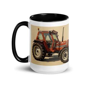 The Tractor Mugs Store FIAT 90-90 DT Oil Painting | Mug with Color Inside Quality Farmers Merch