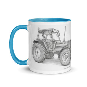 The Tractor Mugs Store FIAT 90-90 DT Pencil Sketch | Mug with Color Inside Quality Farmers Merch