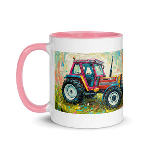 The Tractor Mugs Store FIAT 90-90 DT Splash Art | Mug with Color Inside Quality Farmers Merch