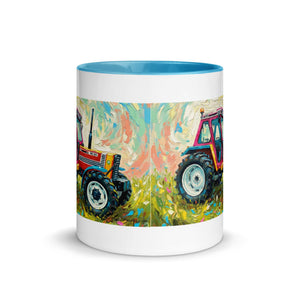 The Tractor Mugs Store FIAT 90-90 DT Splash Art | Mug with Color Inside Quality Farmers Merch