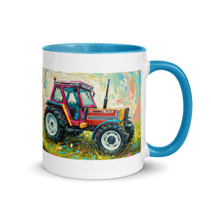 The Tractor Mugs Store FIAT 90-90 DT Splash Art | Mug with Color Inside Quality Farmers Merch