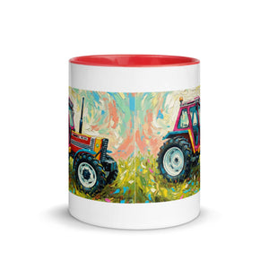 The Tractor Mugs Store FIAT 90-90 DT Splash Art | Mug with Color Inside Quality Farmers Merch