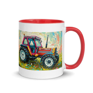 The Tractor Mugs Store FIAT 90-90 DT Splash Art | Mug with Color Inside Quality Farmers Merch
