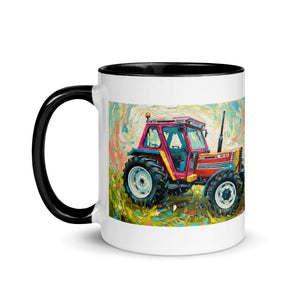 The Tractor Mugs Store FIAT 90-90 DT Splash Art | Mug with Color Inside Quality Farmers Merch