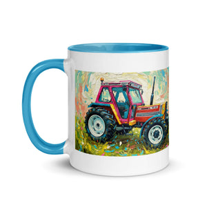 The Tractor Mugs Store FIAT 90-90 DT Splash Art | Mug with Color Inside Quality Farmers Merch