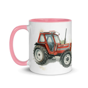 The Tractor Mugs Store FIAT 90-90 DT Watercolor | Mug with Color Inside Quality Farmers Merch