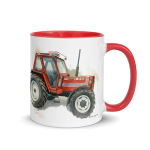 The Tractor Mugs Store FIAT 90-90 DT Watercolor | Mug with Color Inside Quality Farmers Merch