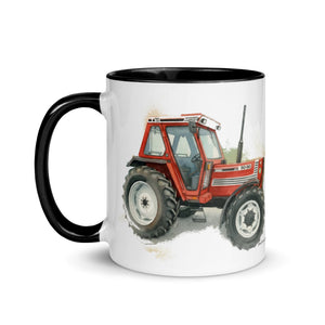 The Tractor Mugs Store FIAT 90-90 DT Watercolor | Mug with Color Inside Quality Farmers Merch