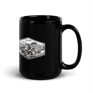 The Tractor Mugs Store FIATAGRI F130 OLD SCHOOL FIAT Moose | Black Mug Quality Farmers Merch